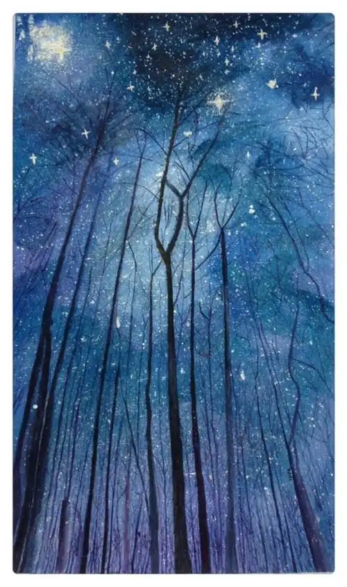 水粉画星空教程水粉画教程初学者星空