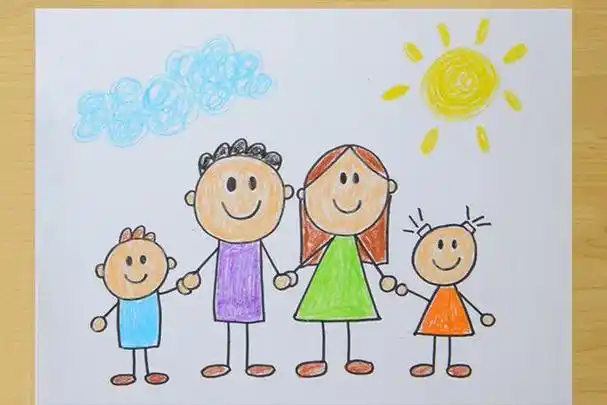 一家人简笔画怎么画怎么简单画爸爸妈妈一家四口简笔画步骤图解一家四