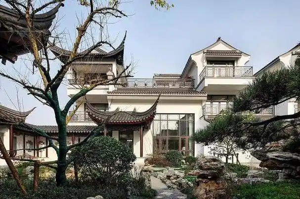 设计实景图新中式独栋别墅,奢豪宅第,集园林之美,绘景观之奇