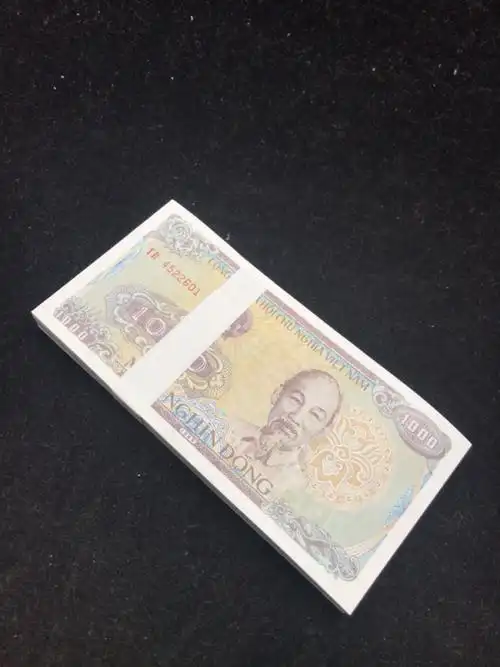越南盾面值1000元外币百连号本拍品一刀100连