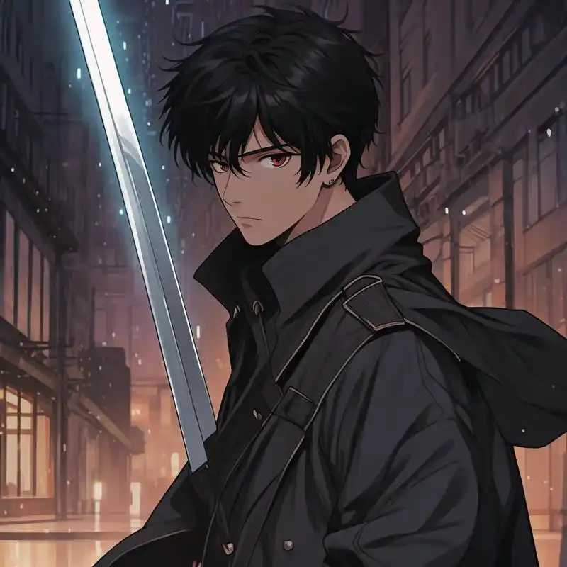 动漫风格,冷酷霸气的男生头像90