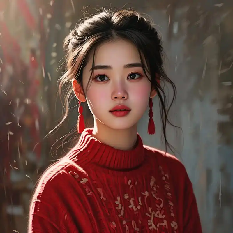 红色系女生头像95绝美上线 红色,总给人一种热情如火的感觉97.