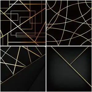 简约邀请函花纹黑金色邀请函海报黑金简约风主题18岁成人礼生日设计