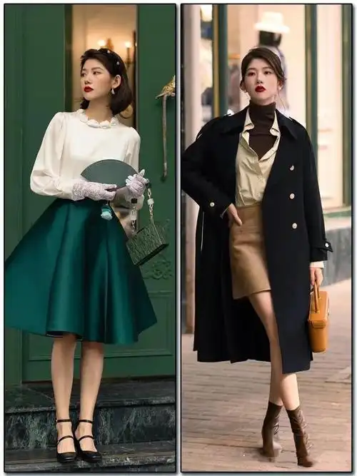 春天就是要穿裙子呀高级复古的穿搭模版直接照搬就对了