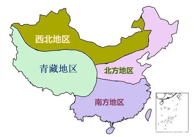 地区和北方地区的气候类型以季风性气候为主,如温带季风气候,亚热带季