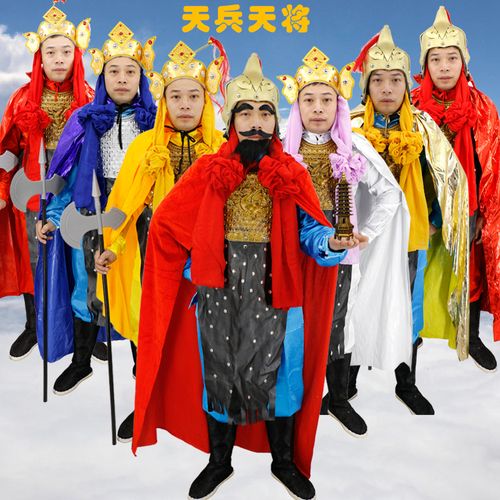 西游记天兵天将服装成人儿童二郎神天蓬元帅托塔四大李天王套装