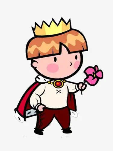 拿着花的小王子