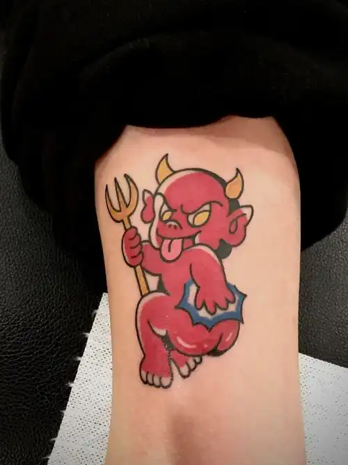 小恶魔_纹身图案手稿图片_朱子遥的纹身作品集