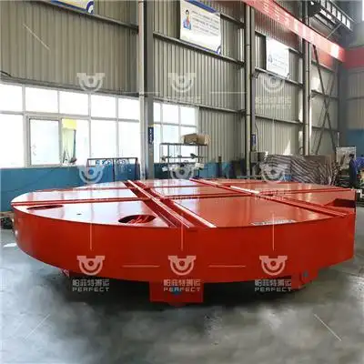 帕菲特90度直角转弯电动转盘 地轨车变轨转盘 电动工业回转平台