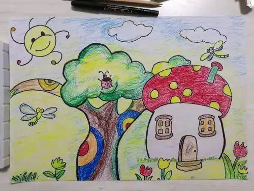 简笔画 临摹学生8k简笔画四年级8k纸简笔画8k纸上简笔画