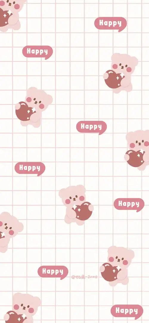 壁纸 - cr:@奶鹿-june 插画 素材 ins 韩系 可爱 简约 手绘 动漫 锁屏