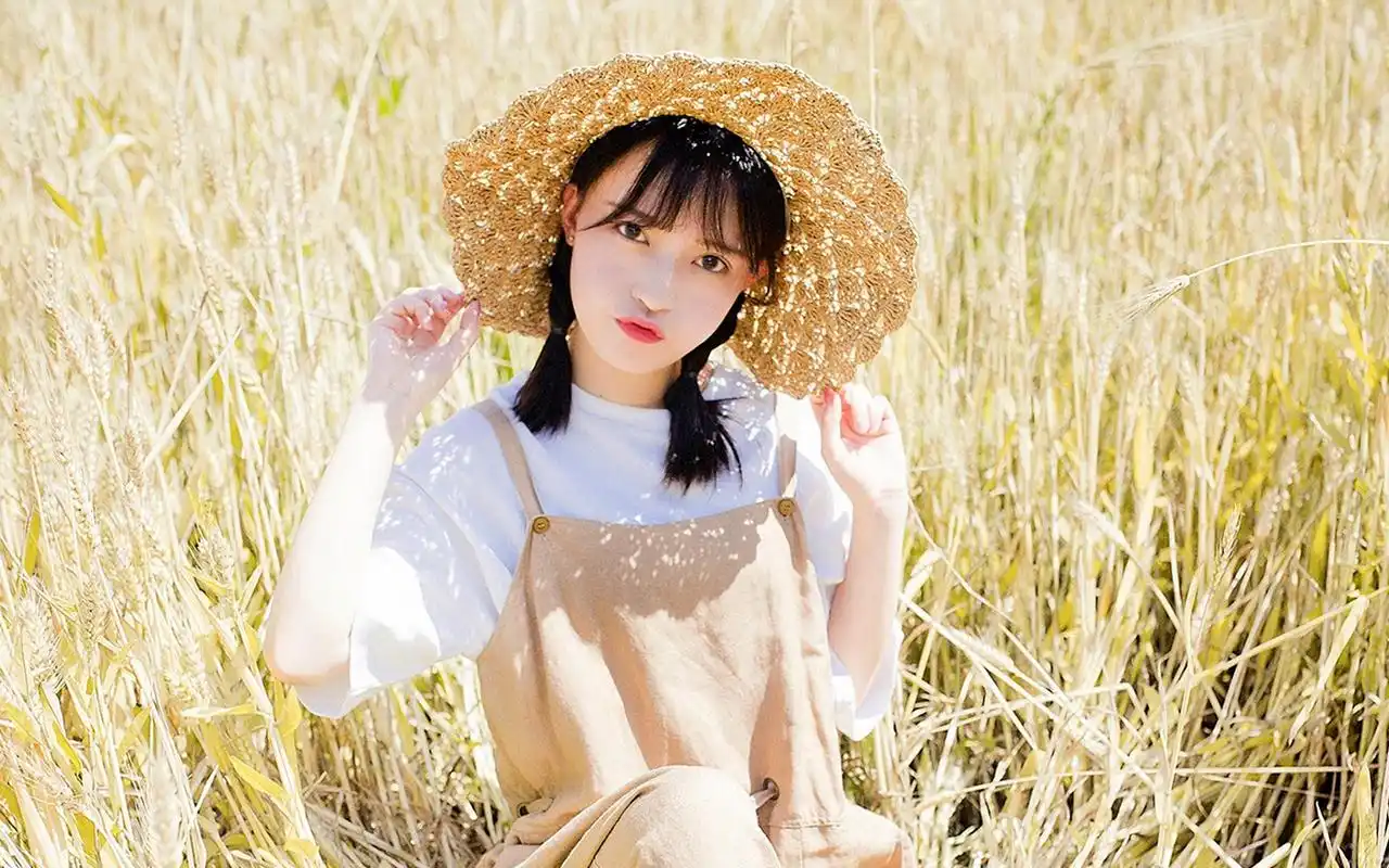 小清新田园风美少女唯美高清桌面壁纸