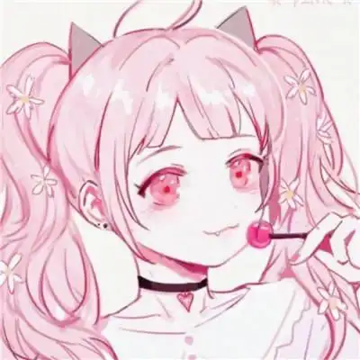 高清好看的可爱女头粉色系二次元图片_女生动漫头像_头像屋