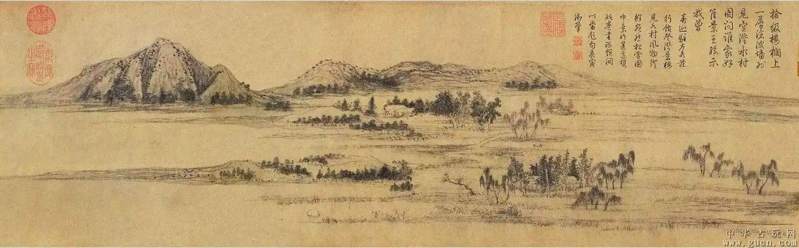 水村图  元代  赵孟頫(fǔ)