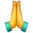 下载"双手合十,祈祷的手" emoji高清大图 - emoji表情大全,emoji百科