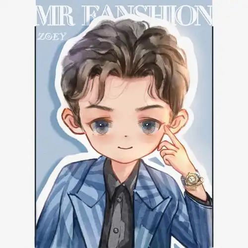 白敬亭q版附线稿