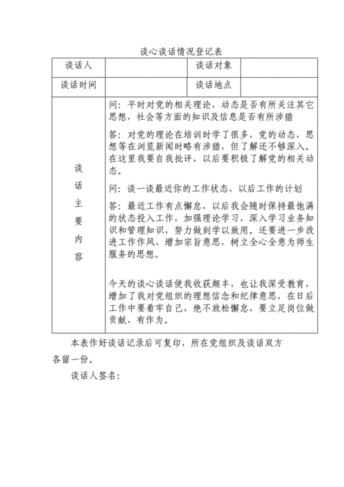 谈心谈话情况登记表docx2页