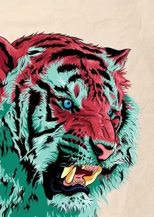 壁纸图片大全墙纸霸气,霸气壁纸(壁纸,画的老虎也可以很霸气)