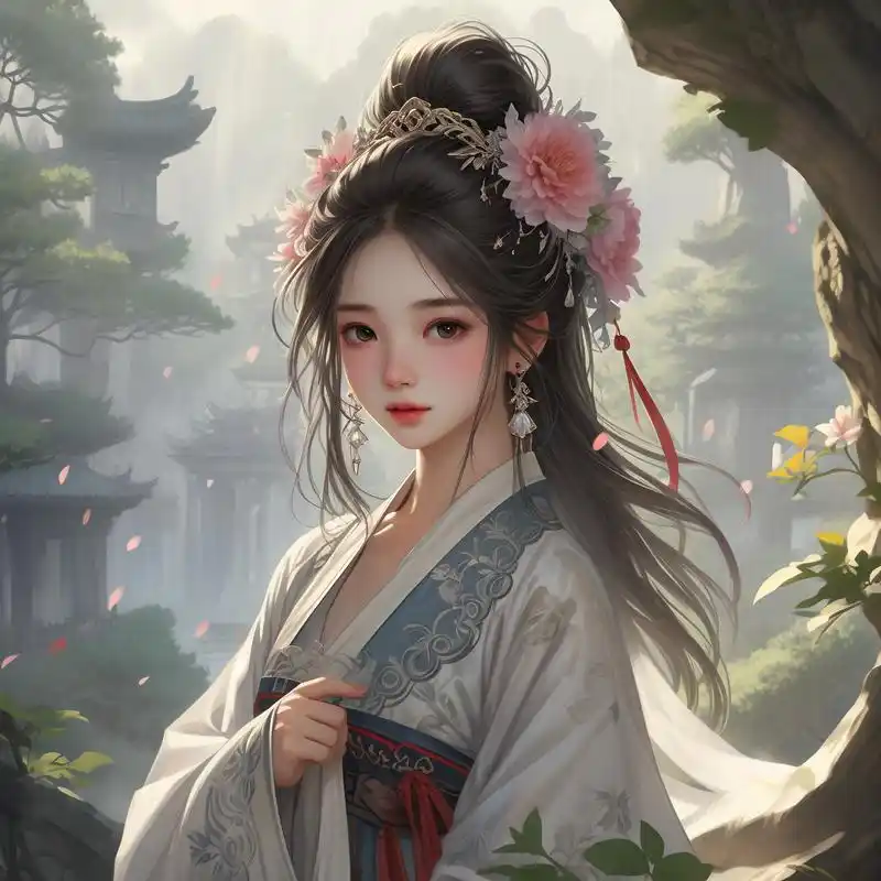 古风二次元头像 94 唯美仙境少女