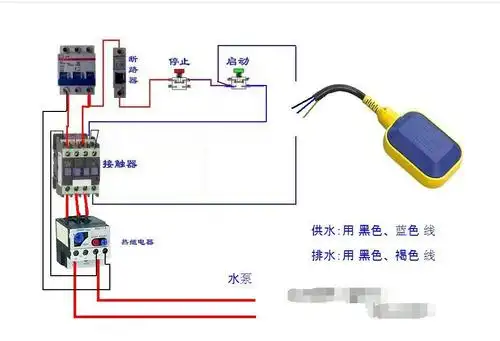 220v交流接触器接水泵怎么接