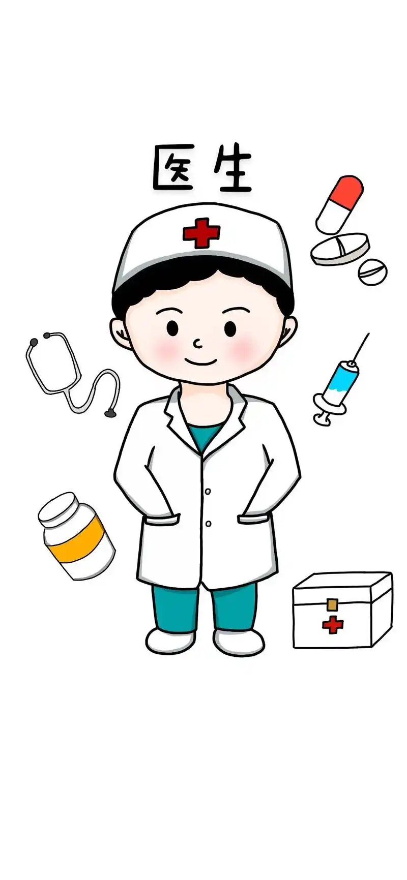 医生简笔画了教程来啦～#简笔画 #育儿简笔画