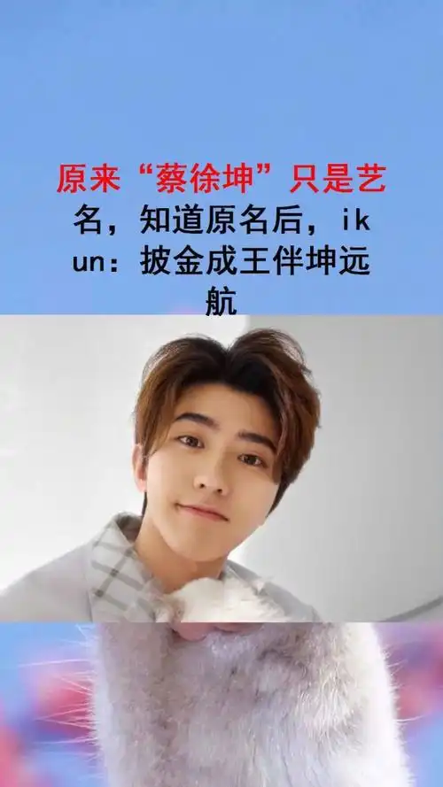 原来"蔡徐坤"不是原名,知道原名后,粉丝:好好听