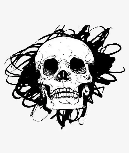 简约黑白骷髅头