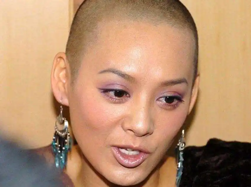 范冰冰的光头造型,有种清秀的感觉!