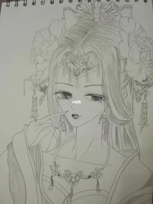 铅笔古风人物画临摹