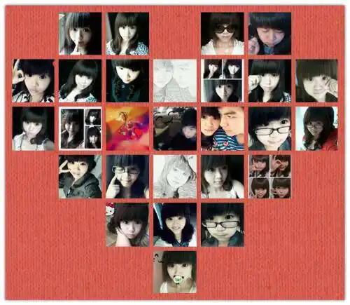 怎么把多张图片拼成心型?求解答!