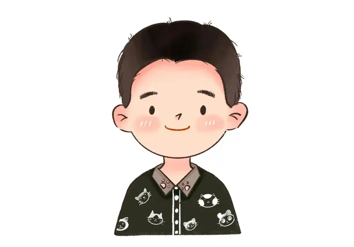 今天来一个可爱的卡通男生头像 简单的男生寸头发型画法