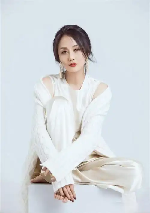 李颖穿丝绸套装50多岁的年纪看上去仍然一点不显老真有气质