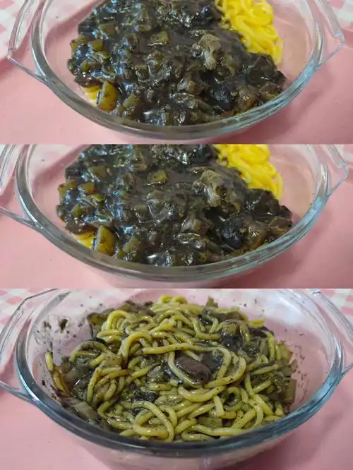 用黑豆黑芝麻做纯素无添加韩式炸酱面