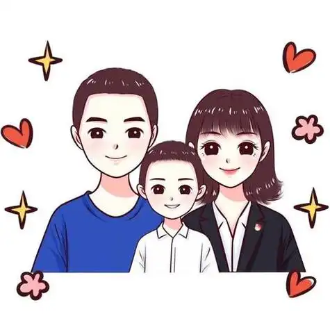 一家三口头像16岁大男孩(一家三口头像儿子11岁) - 个性头像图片 - 艾