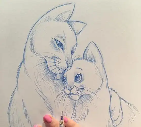 手绘小动物线稿,画风简洁有趣,随时可以画