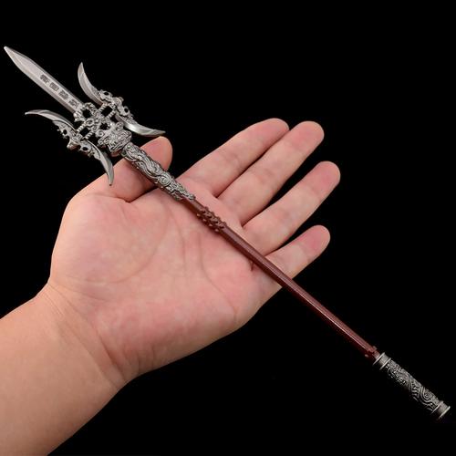 完美世界荒天帝石昊镇国神戟枪色武器模型工艺品摆件游戏周边29cm
