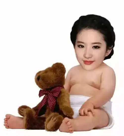 ps明星宝宝图刘亦菲淑女刘德华可爱第十位保证你一秒爆笑
