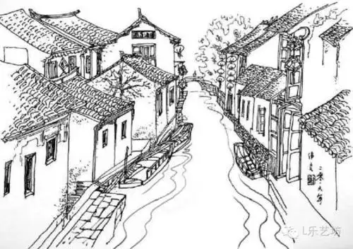 儿童江南水乡简笔画