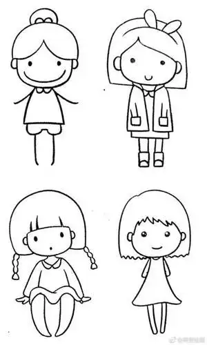 简笔画图片大全小编每天更新精彩人物简笔画希望对你的100多位形态各