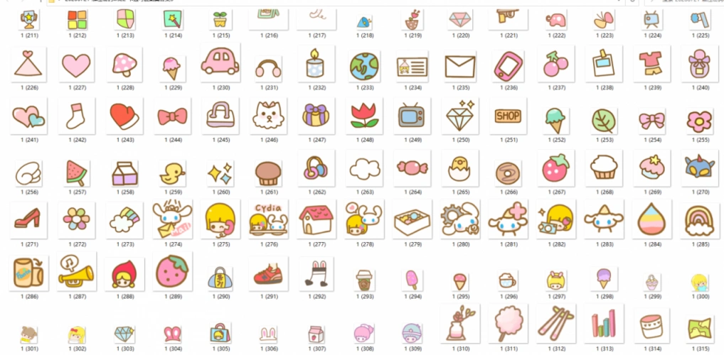 卡通可爱图案图片合集精美png免抠图文件编辑套用超轻松