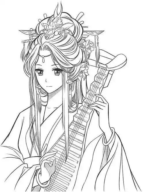 动漫线描《古风》