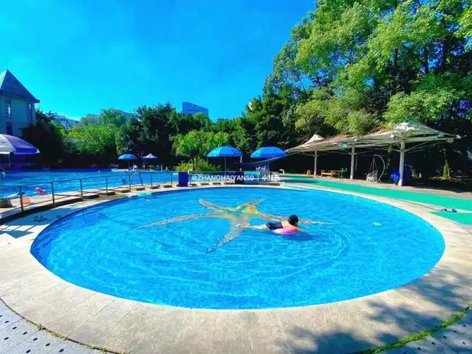 9099 家附近的户外露天游泳池20元/人 两个大人和一个90㎝的小