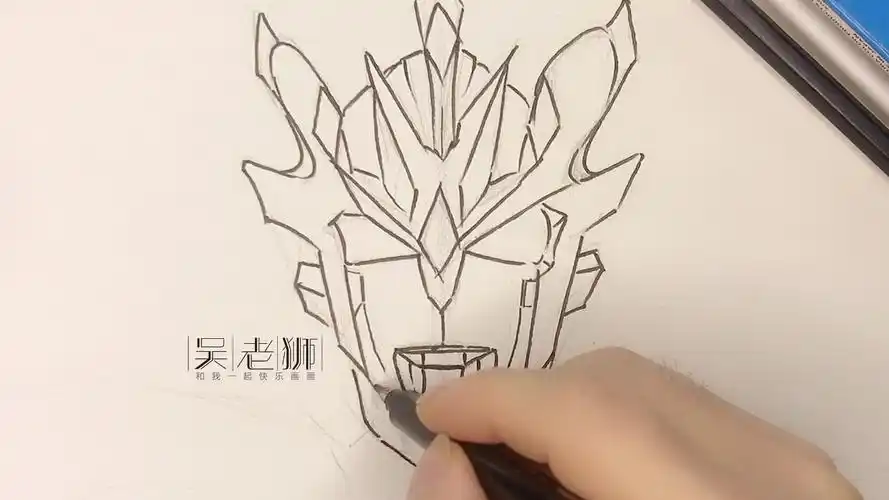 泽塔德尔塔天爪,奥特曼系列线描简笔