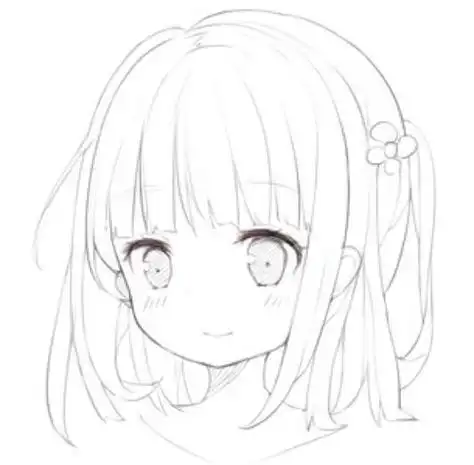 笔画二次元眼镜女生头像简笔画卡通可爱女孩头像百度图片搜索开黑头像