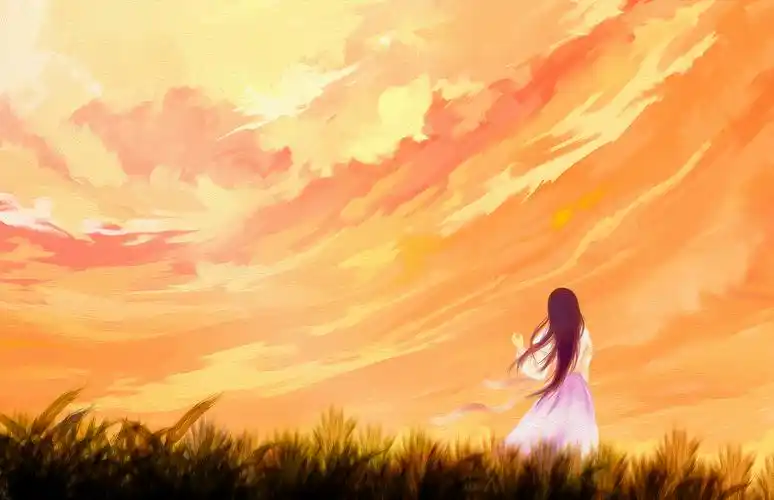 夕阳少女,临摹作品,,疯狂 - 虎课网