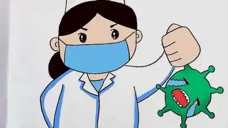 新冠状病毒画:学画白衣天使消灭病毒,抗击疫情,我们在行动-教育视频