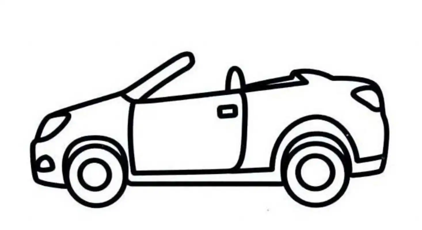 汽车简笔画,侧面和正面全 #简笔画教程