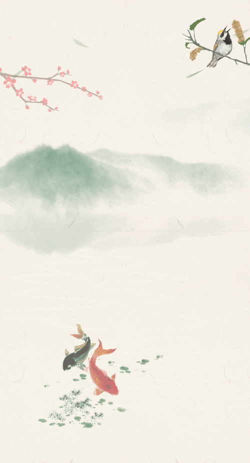 顿感春意盎然墨绿的墙,精致的古风建筑生机勃勃的绿植和红花清秀高雅