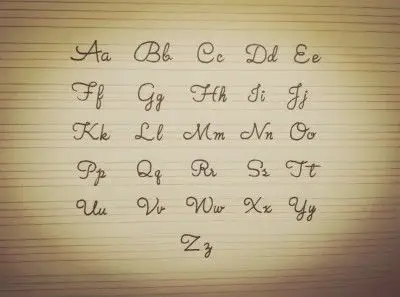 26个英文字母 花体 英文 手写 原创 文字 句子 by:ruaqi-鬼七 关注