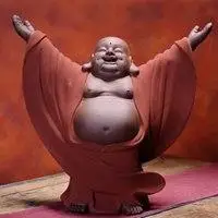 大红色招财进宝弥勒佛头像_微信头像图片大全